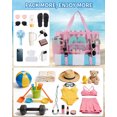 thumbnail image 6 of WANDF LARGE Mesh Beach Bag with 40oz Tumbler Side Pockets, Sand-Falls-Through Toy Mesh Tote Bags for Picnic Travel, Family Pool/Beach Essentials with Waterproof Liner Pocket(Pink Upgraded), 6 of 10