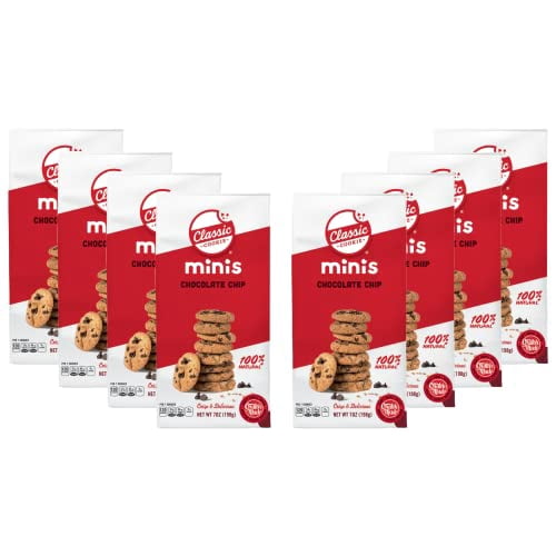 Classic Cookie Crispy Chocolate Chip Minis made with Hershey's® Chocolate Chips, 8 Bags, 7 oz. Each