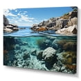 thumbnail image 2 of Designart "Untamed Beachscape Vistas II" Coastal Coral Under Water Wall Art Living Room, 2 of 7