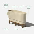 thumbnail image 3 of Veradek Demi Series Raised 30" Long Plastic-Stone Planter - (Sand/Brown, 1 Pack), 3 of 9