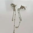 thumbnail image 5 of GKNET 1pc Angel Wings Liquid Metal Butterfly Tassel Ear Cuff Non Piercing Earrings WY4-A3, 5 of 9