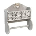 thumbnail image 2 of Dispensador de servilletas de cocina, estante para especias, estante de madera montado en la pared, estilo de granja con gancho colgante de Metal, sum perfecl Soporte de papel rollo baño, 2 of 8