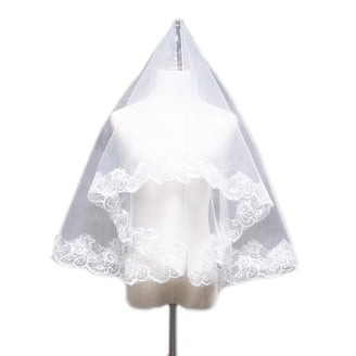 1.5/2/3/5M 1 Layer Women Bridal White Long Wedding Tulle Veil Lace