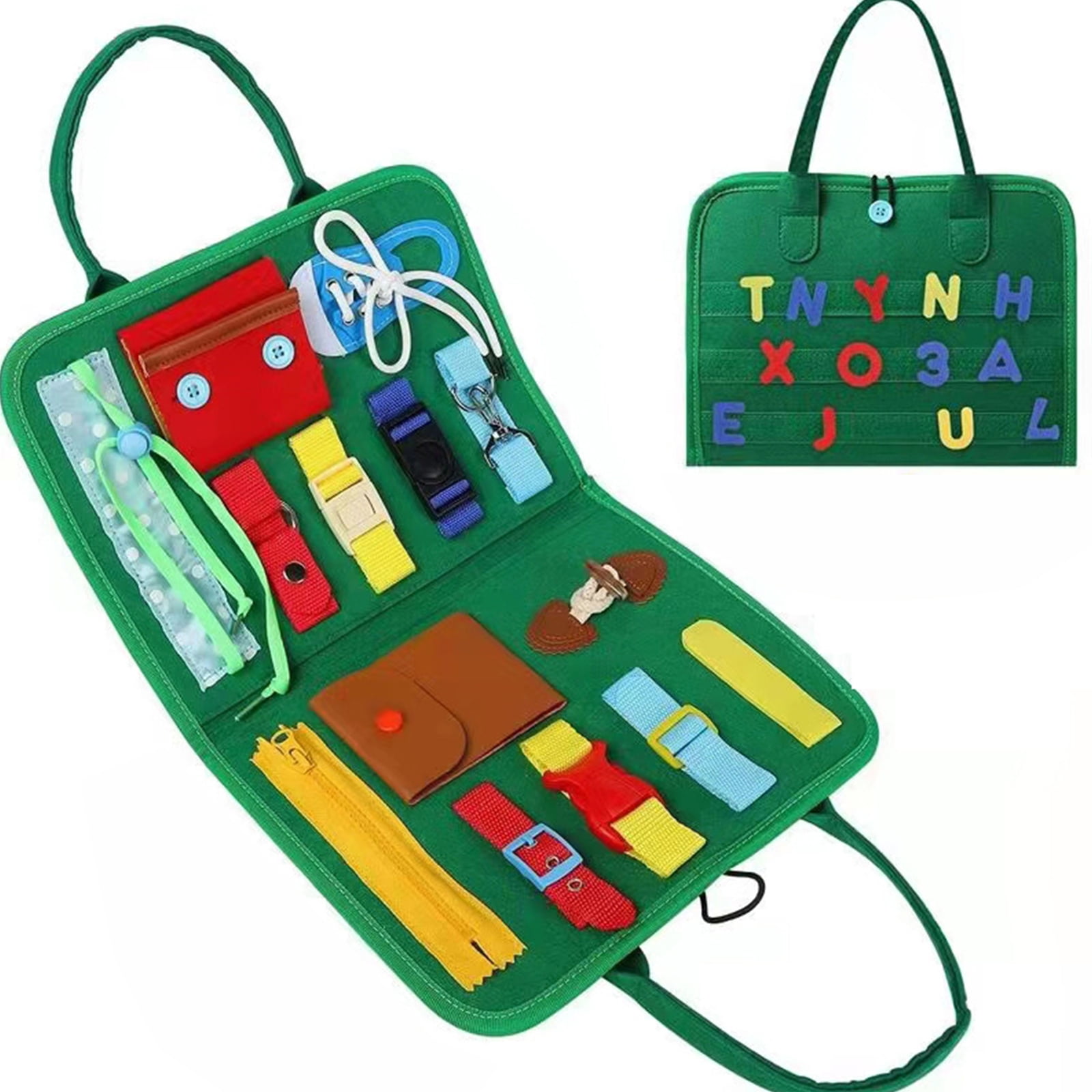 Felt Busy Board Montessori Basic Skills Activity Board Educational