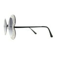 thumbnail image 3 of Womens Heavy Sparkle Rhinestone Heart Butterfly Rimless Sunglasses Black Smoke, 3 of 5