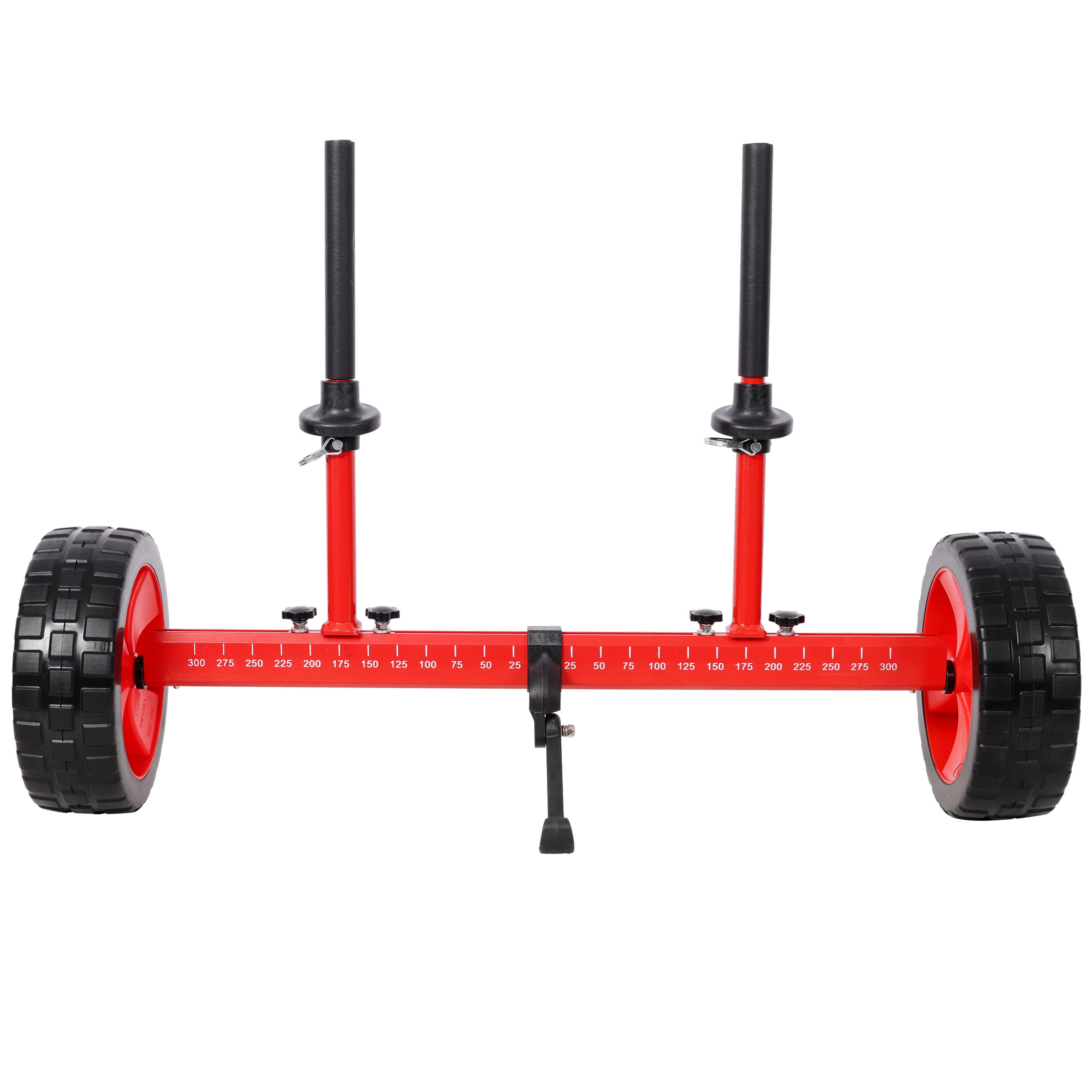 Sit On Top Kayak Cart, Heavy-Duty Plug-in Kayak Cart Dolly with 10 Inch Airless Wheels,Width Adjustable,Red,