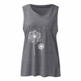 thumbnail image 3 of Wycnly Summer Saving Tank Top for Women Workout Tops for Women Breathable Lightweight Loose Sports Workout Tank Tops 2024 Fashion Dandelion Print Sleeveless Tee Tops Girls Sleeveless Shirt, 3 of 3