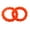 8.5 Inch Two Rings, variant on Premium Dog Toys Bright Orange Hard Rubber Infinite TPR Fetch Chew Rope Shapes (8.5 Inch Two Rings)