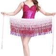 thumbnail image 2 of Premium Sequin Hip Tassel Boho Belly Dance Belt Mujeres Fringe Costume Decor Yuyangstore Bufanda de danza del vientre para mujer, 2 of 6