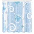 thumbnail image 3 of Ambesonne Christmas Shower Curtain, Snowflakes Butterfly, 69"Wx84"L, Pale Blue White, 3 of 3