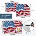 thumbnail image 5 of American Flag Dish Drying Mats for Kitchen Counter, Abstract Swirling Watercolor USA Flag Absorbent Coffee Bar Mat with Non-slip Rubber Backed Quick Drying Dish Rack Pad 12"x16", 5 of 9