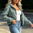 thumbnail image 6 of breaise Women Lightweight Zip Up Athletic Jacket Windproof Sun Protection Jackets Drawstring Workout Outdoor Coats, 6 of 7