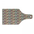 thumbnail image 1 of Hipster Cutting Board, Funky Pattern with Various Hipster Elements Urban Subculture Clothes Accessories, Tempered Glass Cutting and Serving Board, Wine Bottle Shape, Multicolor, by Ambesonne, 1 of 1