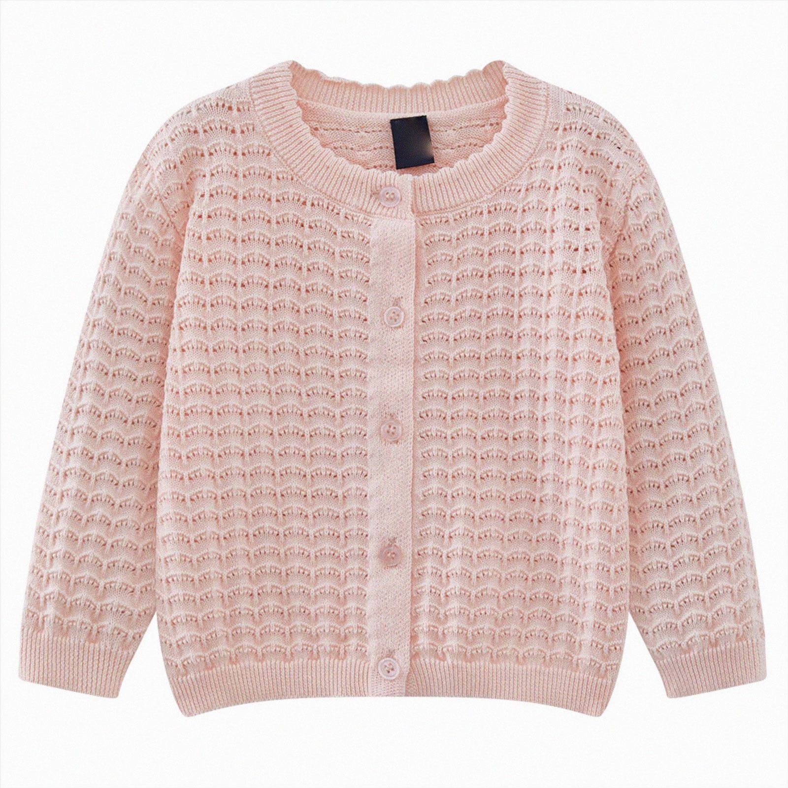 Toddler Boys Girls Crewneck Sweater Cardigan Kids Long Sleeve Button Knit Tops Outwear 6-12 Months 12-24 Months 2T 3T 4T 5T 6T 7T 8T 9T Children 4-5 Years