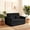 Black, variant on Striped Velvet Fabric Sofa | 3-IN-1 Convertible Sofa Bed | Compact 2-seater sofa bed | Suitable for apartments, small flats, motorhomes, children's rooms, client reception areas, office rest areas