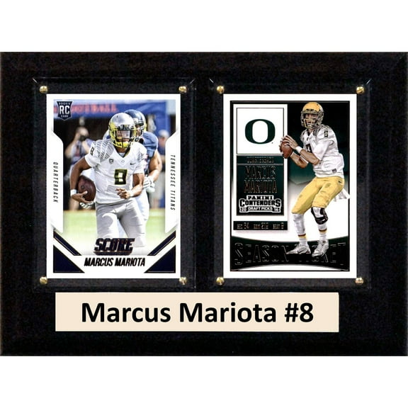 C & I Collectables 68MARIOTACO 6 x 8 in. Marcus Mariota NCAA Oregon Ducks Two Card Plaque