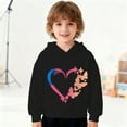 thumbnail image 2 of SGMVNU Hoodies for Girls Boys Trendy Boys Fashion Hoodie Heart Print Casual Pullover Sweatshirt for Kids Athletic Outerwear Youth Apparel with Pocket(Size 11-12 Years, Black), 2 of 9