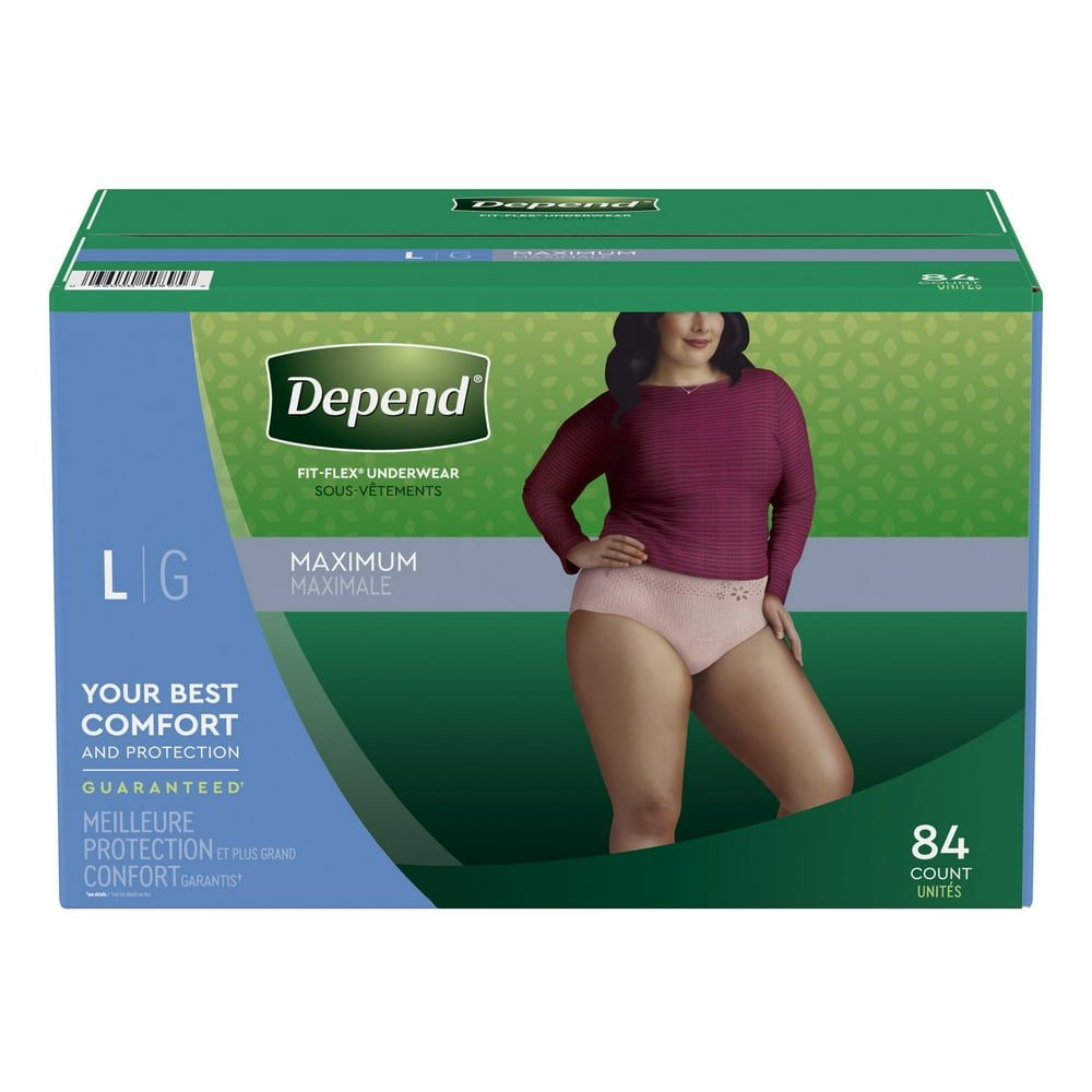 Depend Fit Flex Large Maximum Absorbency Underwear Women 84 Ct