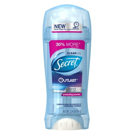 deodorant secret gel clear antiperspirant outlast oz protecting powder unscented