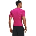 thumbnail image 2 of Under Armour Mens Armour Heatgear Compression Short-Sleeve T-shirt , Tropic Pink 654/White , Large, 2 of 6