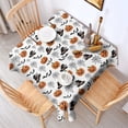 thumbnail image 2 of Classic Elements Halloween Pattern Square Tablecloth,Waterproof Square Table Cover,Wipeable Spillproof Washable Table Cover for Home Kitchen Party Decor 52"x52"(132x132cm), 2 of 6