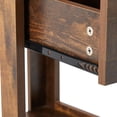 thumbnail image 2 of Kepooman 15.75" Rattan Night Table, Versatile Nightstand Bedside Table with a Drawer and Shelf, Modern End Side Table for Bedroom, Rustic Brown, 2 of 10