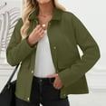 thumbnail image 5 of cocolona Womens Casual Long Sleeve Lapel Jacket Coat Button Down Cropped Shackets with Pockets S-2XL, 5 of 7