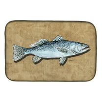 Caroline's Treasures Speckled Trout Dish Drying Mat
