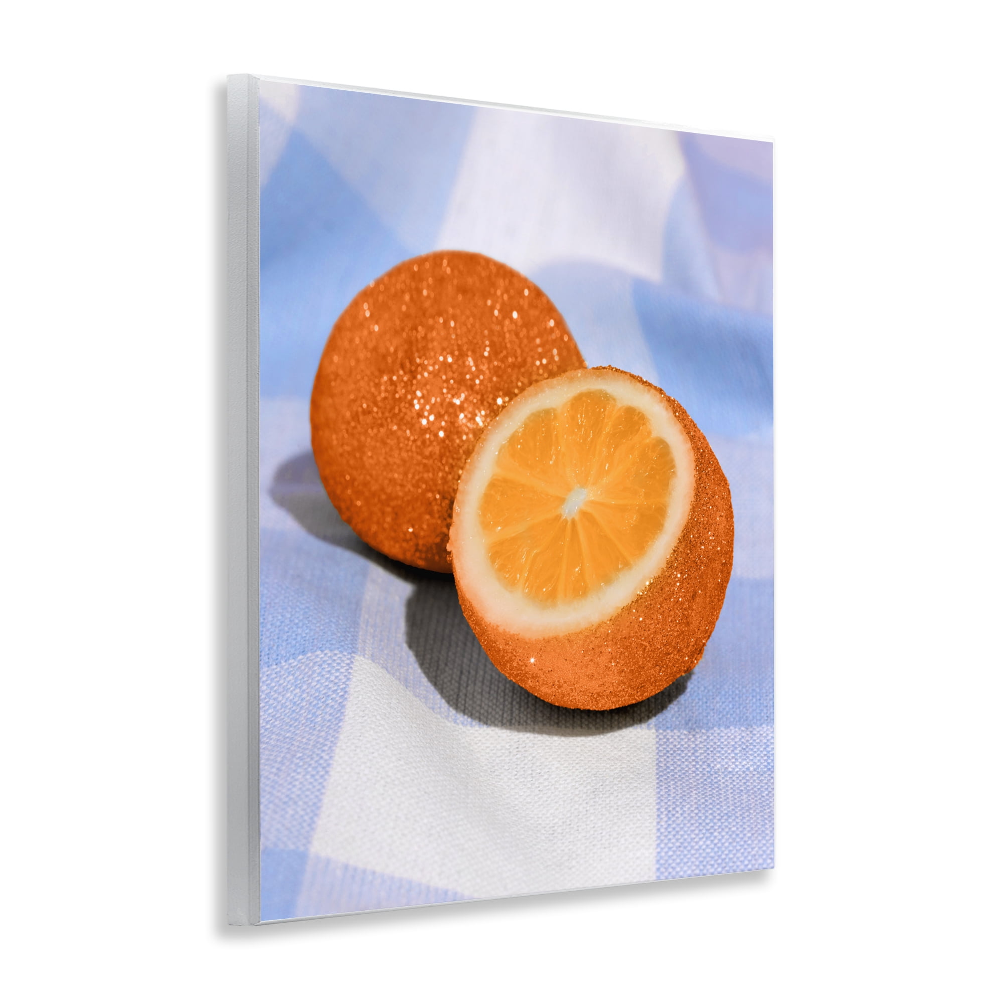 Stupell Industries Glimmer Orange on Blue Wall Plaque Art, design by LISH Creative