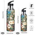 thumbnail image 2 of Yayeee 20oz Insulated Water Bottle Double Wall Stainless Steel with Flip Straw Lid, Floral Garden, 2 of 7