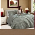 thumbnail image 4 of Farmhouse Bedding Sets Sage Green Queen Quilt Set with Ruffle Trim Lightweight Cozy Microfiber, 4 of 11