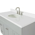 thumbnail image 5 of Ariel Hamlet 49 In. Oval Sink Vanity With White Quartz Countertop In Grey, 5 of 10