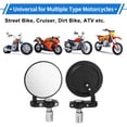 thumbnail image 7 of Unique Bargains 1 Set Motorcycle Rear View Mirrors Bar End Side Mirrors Mount Universal Adjustable Aluminum Black M8 Round Shape, 7 of 7