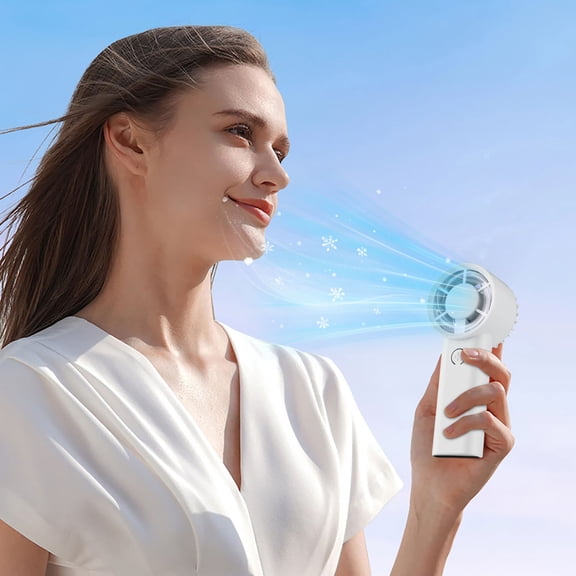 Mini Pocket Size Design, Rechargeable Handheld Mini Fan, 3 Speed Powerful Wind Cooler, 2000mAh Battery Ventilator, Portable ABS Device for Travel and Lash Makeup