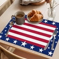 thumbnail image 3 of Independence Day Placemats Set of 12, USA Flag Star Non-Slip Place Mats Washable Table Mats for Kitchen Dining Table Decorations Indoor/Outdoor, 3 of 9