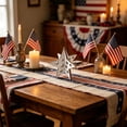 thumbnail image 4 of Cififendec 4th of July Star Tabletop Decor, 4.72"×4.25", Patriotic Red White Blue Hollow-Out Ornament for Dining Table Centerpieces Displays(White), 4 of 5