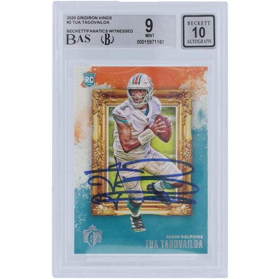 Tua Tagovailoa Miami Dolphins Autographed 2020 Panini Gridiron Kings #GK-2 Beckett Fanatics Witnessed Authenticated 9/10 Rookie Card - Fanatics Authentic Certified