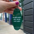 thumbnail image 2 of Plant Lady But Also Cat Lady Motel Style Keychain | Green | 3.75" x 1.75", 2 of 8