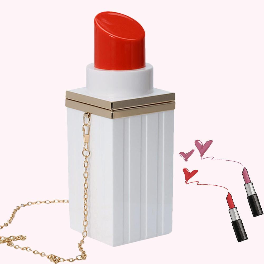 Details about   Acrylic Lipstick Purses Shape Evening Bags Womens Clutch Vintage Banquet Handbag