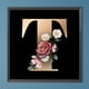 thumbnail image 3 of (B2875) Serie Pintura Y Caligrafía Con Letra T en Inglés Diamante Resina 30x30CM, 3 of 9