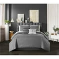 thumbnail image 1 of Chic Home BCS21618-US 5 Piece Miroh Comforter Set, Gray - Queen Size, 1 of 1