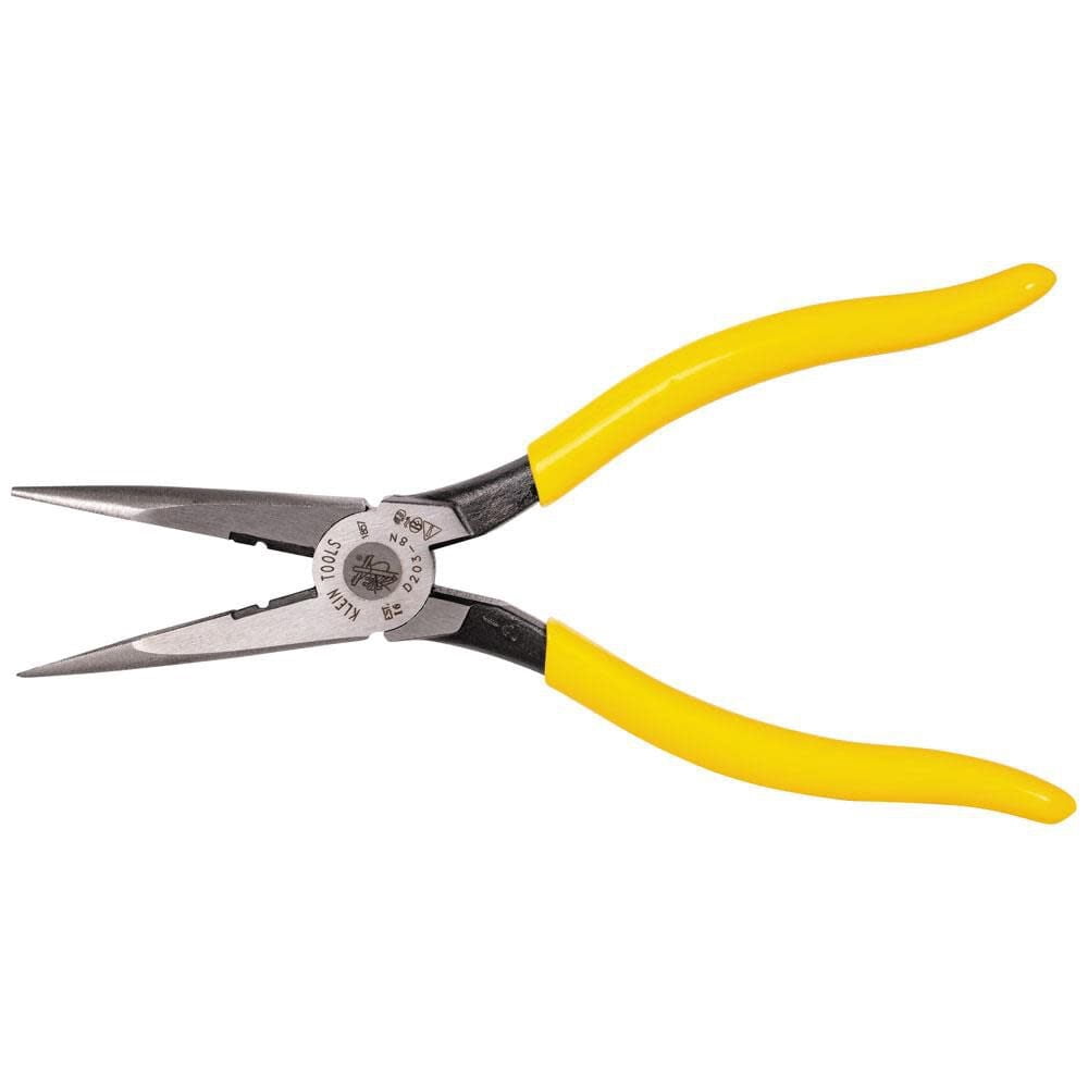 8 in. Needle Nose Side Cutter Pliers with Stripping