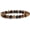 Brown Banded Agate, variant on Brown Banded Agate Gemstone 8mm Round Beads Stretch Bracelet 7" Unisex