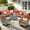 Coarse Orange Red, variant on Vcatnet Outdoor Patio Furniture Sets 10 Pieces Sectional Sofa Wicker Conversation Set with Swivel Glider Chairs and Solar Powered Coffee Table for Porch,Backyard,Gray