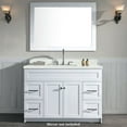 thumbnail image 2 of ARIEL Hamlet 49 in. Bath Vanity in White with Quartz Vanity Top in White with White Basin, 2 of 7