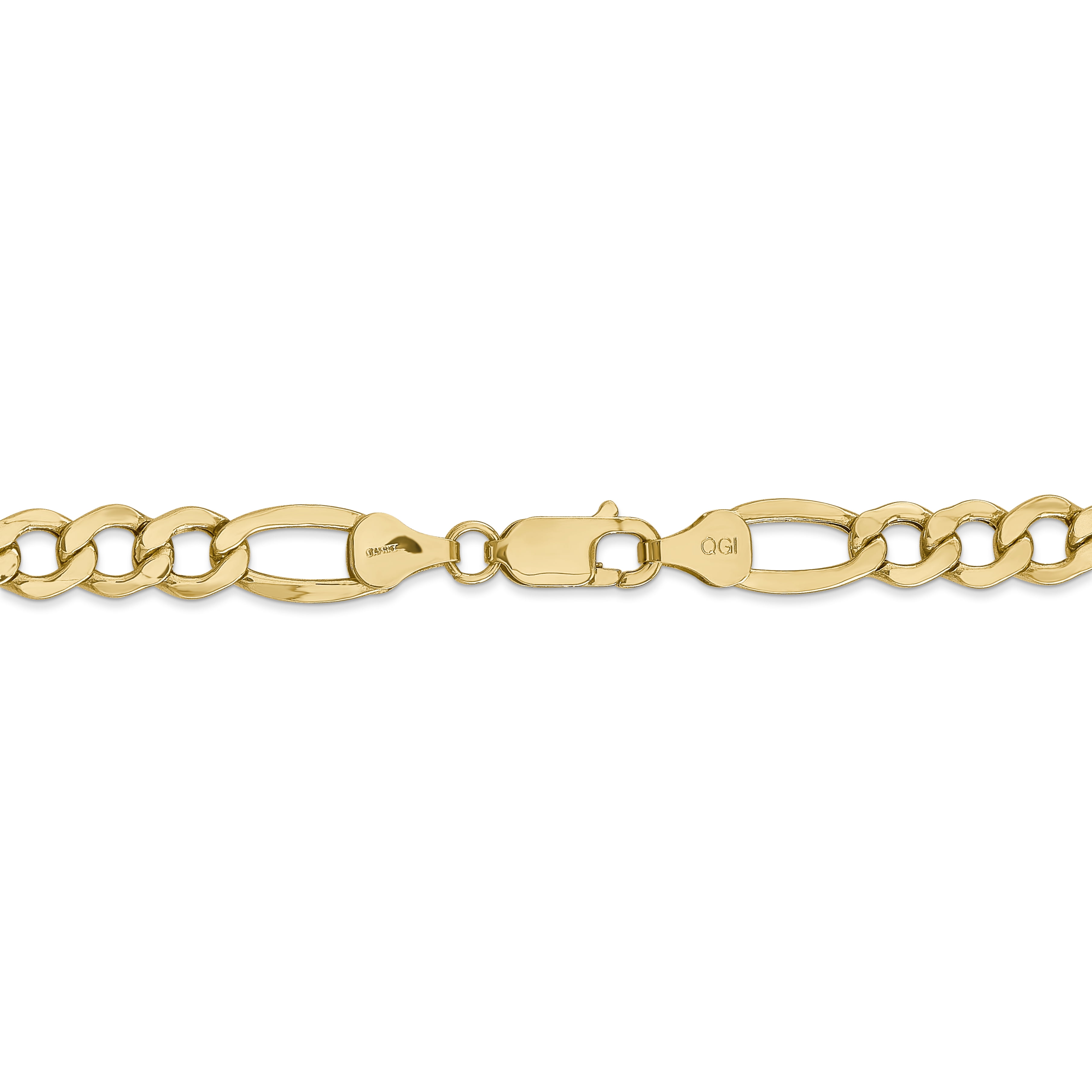 14k 7.3mm Semi-Solid Figaro Chain (Weight: 17.88 Grams