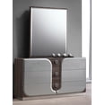 thumbnail image 3 of Milan Edinburgh 59.1" 6-drawer Contemporary Wood Dresser in Silver, 3 of 4