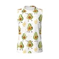 thumbnail image 6 of Lsque Lovely Avocado Print Men's Cotton Blend Sleeveless Muscle Shirts (S-3XL)- Moisture Wicking, Odor Protection, UPF 30+,Medium, 6 of 8