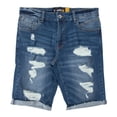 thumbnail image 4 of RAWX Men's Denim Shorts, Washed Ripped Distressed Destroyed Cut Off Slim Fit Jeans Short for Men (Cut Off Heavy Rips - Indigo Size 36), 4 of 6