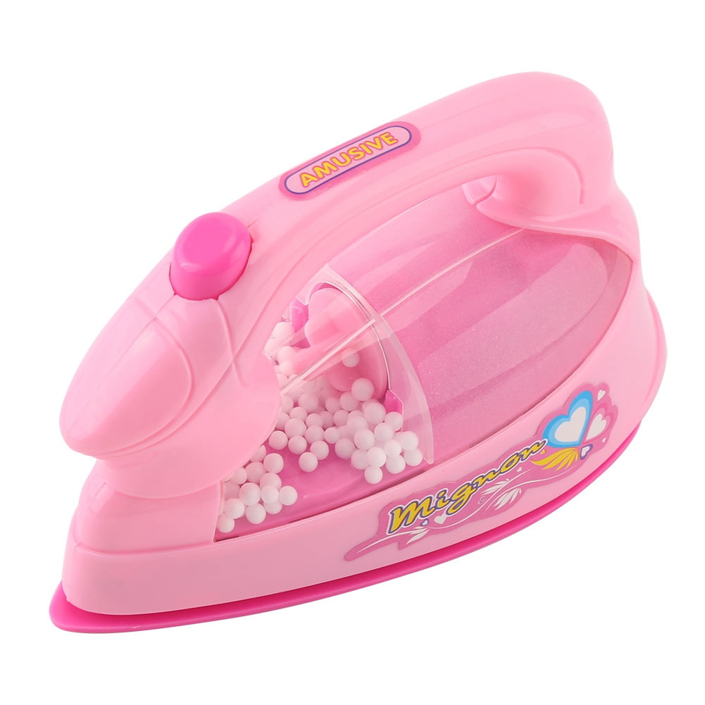 Spptty 1Pc Mini Electric Iron Plastic Pink Kids Children Baby Girl